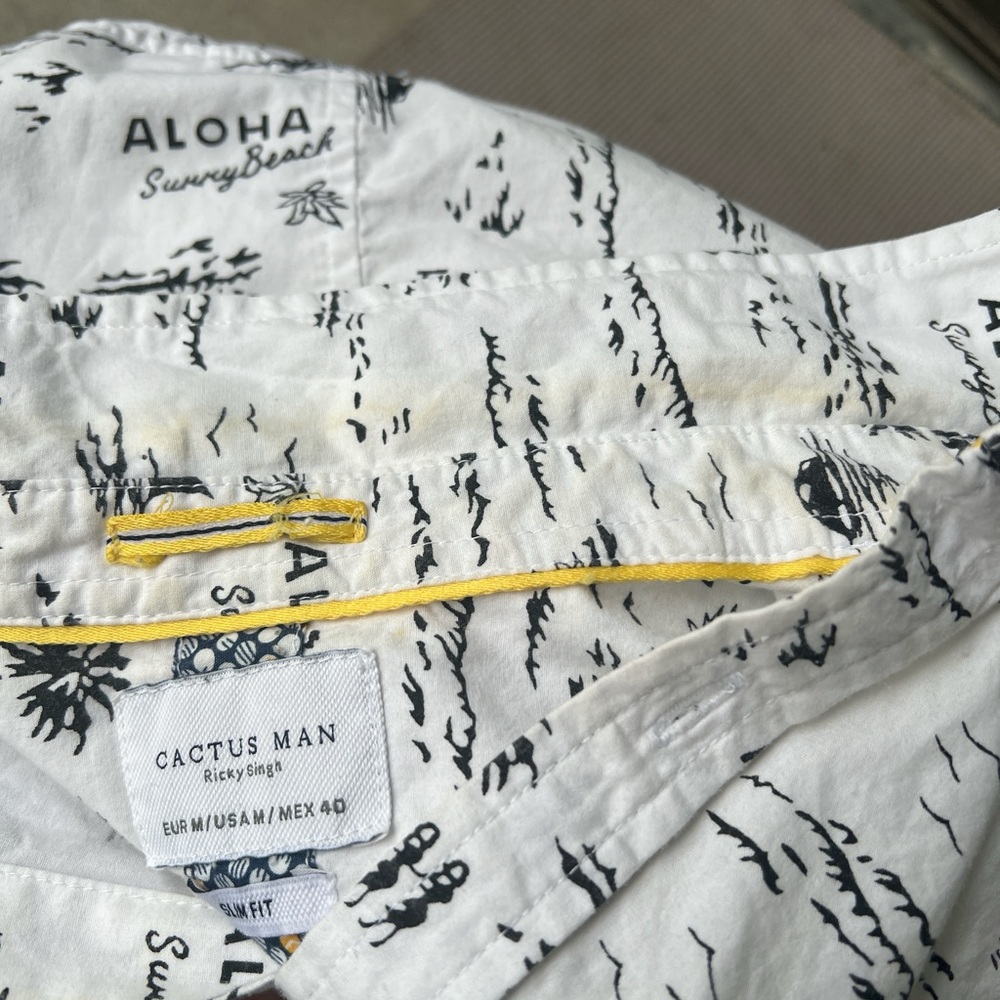 Cactus Man ALOHA button down shirt - Picture 6 of 7